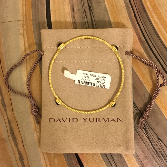 David Yurman Yellow Gold With Black Onyx Bracelet - Picture 3 of 4